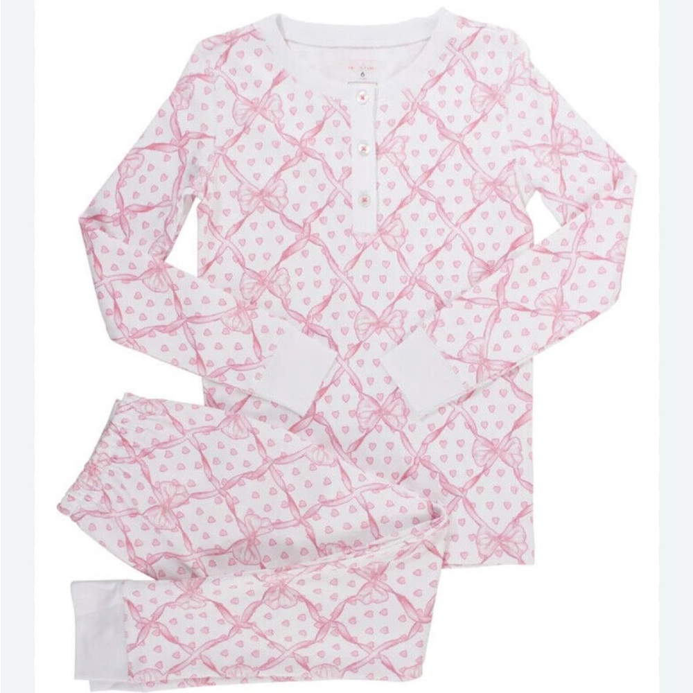 Roller Rabbit LoveShack Fancy Baby Bow Hearts Pajamas